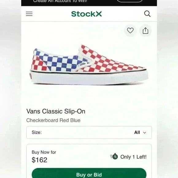 Vans Classic Slip-On Checkerboard Red Blue M 6.5 / W 8 pre-owned - Picture 11 of 11